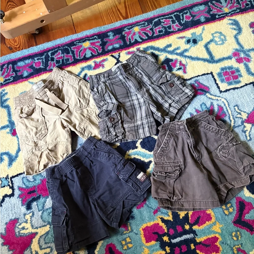 The Children's Place Cargo Shorts Bundle Navy Plaid Old Navy 18-24 months lot